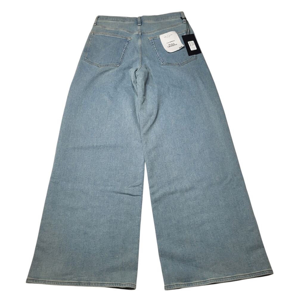 Rag & Bone The Serena Full Length Wide Leg Jeans High Rise Stretch Light Wash 29 - Picture 4 of 13